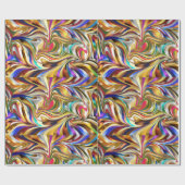 Psychedelisch Stilvolles Hintergrundbild Geschenkpapier (Flach)