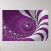 Psychedelisch Strippenfantasy Lila & White Vortex Poster (Vorne)