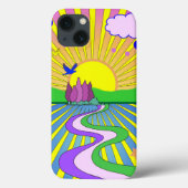 Psychedelisch Sunburst Kaleidoskop Sommer der Lieb Case-Mate iPhone Hülle (Rückseite)