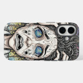 Psychedelisch Surreal Face iPhone Case - emotional (Rückseite (Horizontal))