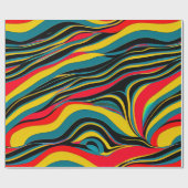 Psychedelisch Swirl Geschenkpapier (Flach)