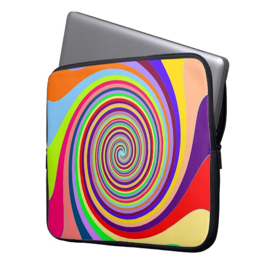 Psychedelisch Swirl Notebook-Computer-Sieb Laptopschutzhülle (Vorderseite Links)