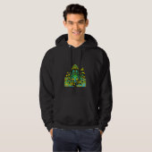 Psychedelisch Trippy Fun Mushroom Picking Hippy Fa Hoodie (Vorne ganz)