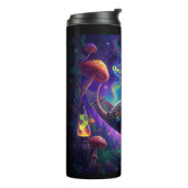Psychedelisch Trippy Hippie Opossum Custom Persona Thermosbecher (Nach links gedreht)