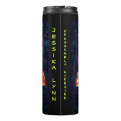 Psychedelisch Trippy Hippie Opossum Custom Persona Thermosbecher (Rückseite)