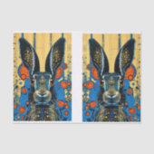 Psychedelisch Trippy Rabbit Hare Decoupage L&R 151 Seidenpapier (Vorderseite)