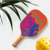 Psychedelisch tropische Farbpalmen Palmen, mehrfar Pickleball Schläger