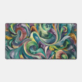 Psychedelisch verkörperte Aquarellmuster Schreibtischunterlage (Vorderseite)