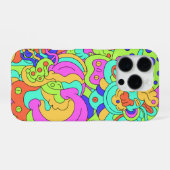Psychedelisch verzerrte Faces Phone Case iPhone Hülle (Rückseite (Horizontal))