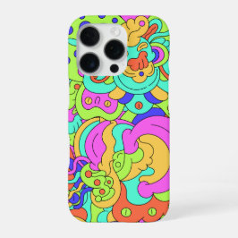 Psychedelisch verzerrte Faces Phone Case iPhone 16 Pro Hülle