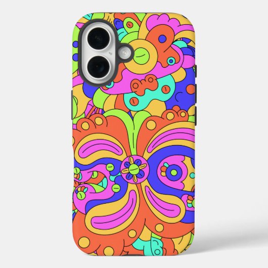 Psychedelisch verzerrte Gesichter iPhone / iPad Ge Case-Mate iPhone Hülle (Rückseite)
