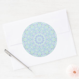 Psychedelisch Verzierte Hippie Mandala Runder Aufkleber