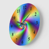 Psychedelisch, vier Wind-Spiralwand Große Wanduhr (Winkel)