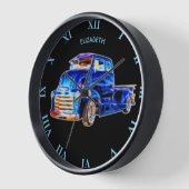 Psychedelisch, Vintag, leuchtend LKW Lieferwagen C Uhr (Winkel)