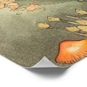 Psychedelisch Vintage Waldmushroom-Wohnung Poster (Ecke)