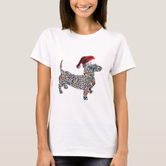 Psychedelisch Weihnachts-Dacshund T-Shirt