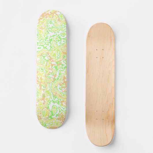 Psychedelisch Wirbel Boho Hippie Colorful Marmor Skateboard (Vorderseite)
