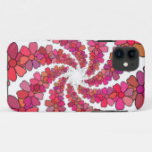 Psychedelisch wirbelnde Blume floraler Retrogroovy Case-Mate iPhone Hülle (Rückseite (Horizontal))