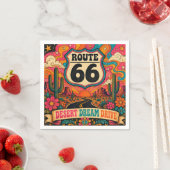 Psychedelische 70er Route 66 Trippy Highway Partya Serviette (Beispiel)