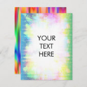 Psychedelische abstrakte Blankkarte Feiertagskarte (Vorne/Hinten)