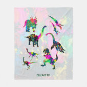 Psychedelische abstrakte bunte fleecedecke (Vorderseite)