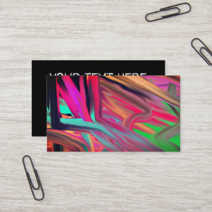 Psychedelische Abstrakte Farbkanäle Visitenkarte