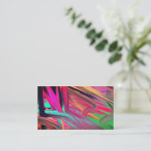 Psychedelische Abstrakte Farbkanäle Visitenkarte (Stehend Vorderseite)
