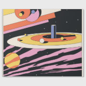 Psychedelische Abstrakte Illustration, Geometri Geschenkpapier (Flach)