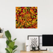 psychedelische abstrakte Kunst Poster (Heimbüro)