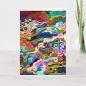 Psychedelische Abstrakte Neon Cellular Electric Ar Karte (Vorderseite)