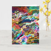 Psychedelische Abstrakte Neon Cellular Electric Ar Karte (Gelbe Blume)