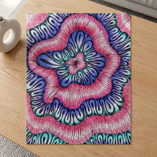 Psychedelische abstrakte organische Wellenlinien P Puzzle