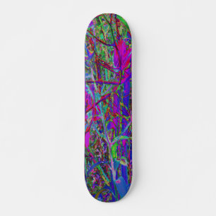 Psychedelische abstrakte Regenbogenfarben-Lilien-G Skateboard