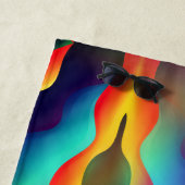 Psychedelische Abstrakte Trippy-Bright-Farben Strandtuch (Beispiel)