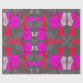 Psychedelische ägyptische Collage: Fuchsia Red Gra Geschenkpapier (Flach)