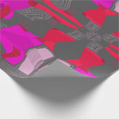 Psychedelische ägyptische Collage: Fuchsia Red Gra Geschenkpapier (Ecke)