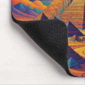 Psychedelische Ägyptische Pyramide Landschaftskuns Mousepad (Ecke)