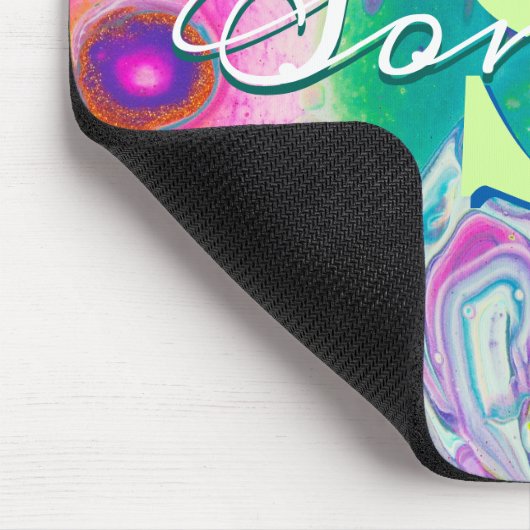 Psychedelische Akrylflusskunst Mousepad (Ecke)