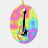 Psychedelische Akustikgitarre Keramikornament (Hinten)