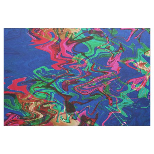 Psychedelische Algen...... Stoff (Fat Quarter (45,7 x 55,9 cm))