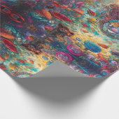 Psychedelische Alice im Wunderland Lila Thema Geschenkpapier (Ecke)