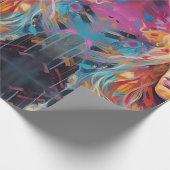 Psychedelische Alice im Wunderland Pink Girl Thema Geschenkpapier (Ecke)