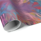 Psychedelische Alice im Wunderland Pink Girl Thema Geschenkpapier (Rolleneckpunkt)