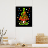 Psychedelische Alien Buddha Poster (Küche)
