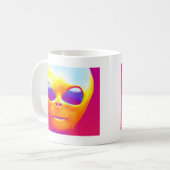 Psychedelische Alien Kaffeetasse (Vorderseite Links)