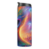 Psychedelische Alien: Kosmisch, lebendig, surreal Thermosbecher (Nach rechts gedreht)