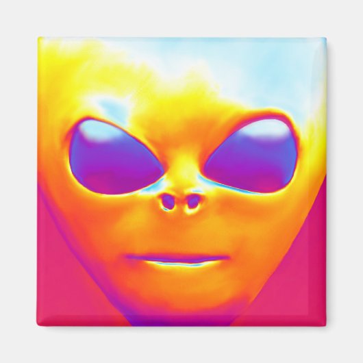 Psychedelische Alien Magnet (Vorne)