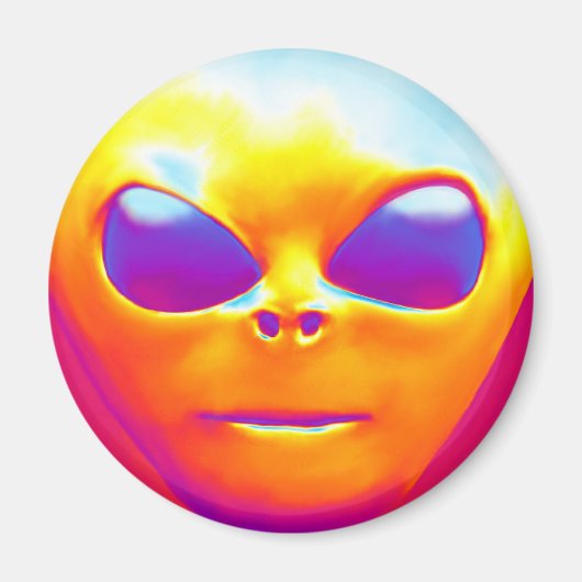 Psychedelische Alien Magnet (Vorne)