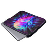 Psychedelische Alien Meditation Laptop Sleeve (Vorne Knopf)