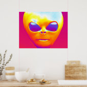 Psychedelische Alien Poster (Küche)